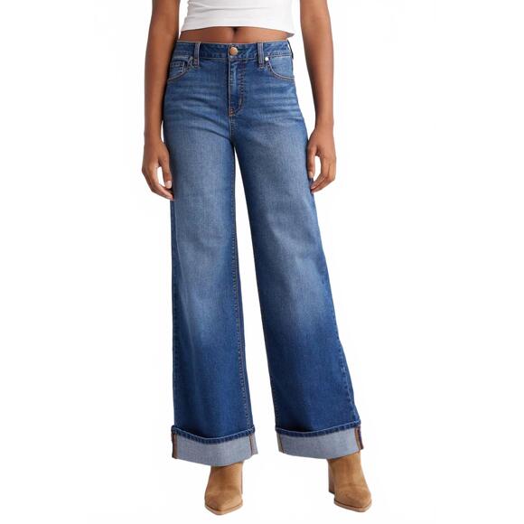 1822 DENIM Denim - NEW 1822 DENIM slim wide leg with cuff jeans in oaklee